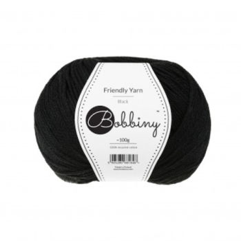 Friendly Yarn - Black - Bobbiny